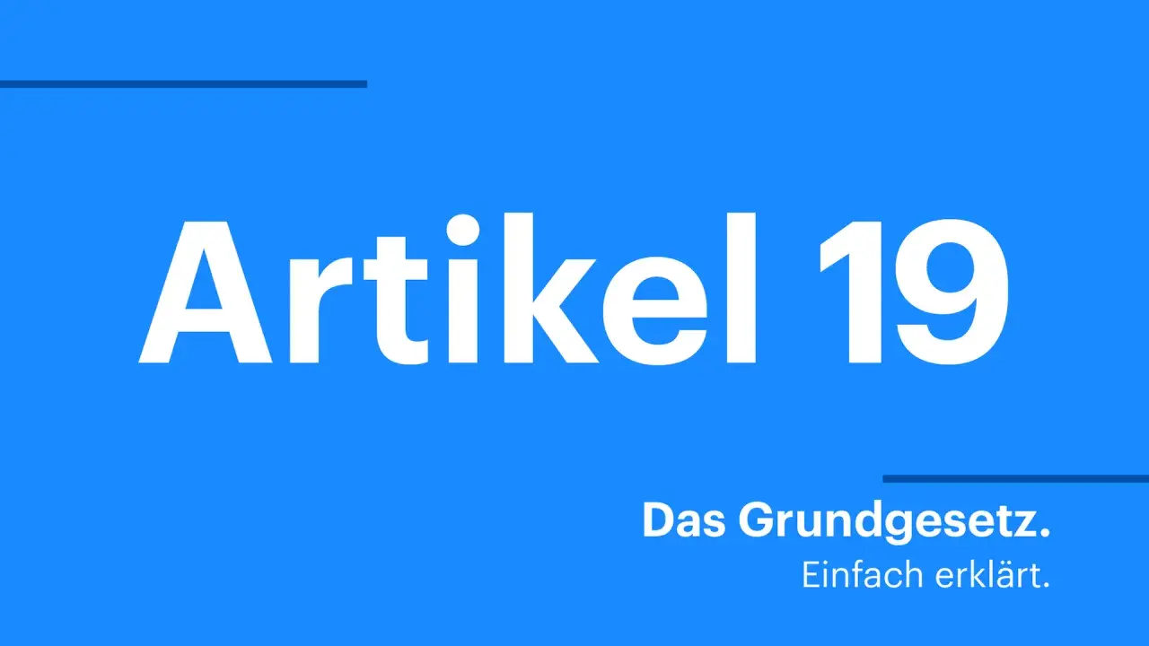 Artikel 19 GG: Das Grundgesetz einfach erklärt.