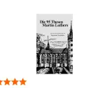 Buchcover: "Die 95 Thesen Martin Luthers", übersetzt und kommentiert von Ingetraut Ludolphy. Illustration einer Kirche.