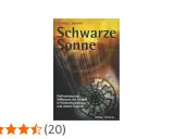 Buchcover "Schwarze Sonne" von Rüdiger Sünner. Das Symbol der schwarzen Sonne, oft mit Wikingern assoziiert, ist zentral.