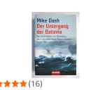 Buchcover "Der Untergang der Batavia" zeigt ein stürmisches Meer und ein sinkendes Schiff. Eine Geschichte über das Schicksal des Batavia-Schiffes.