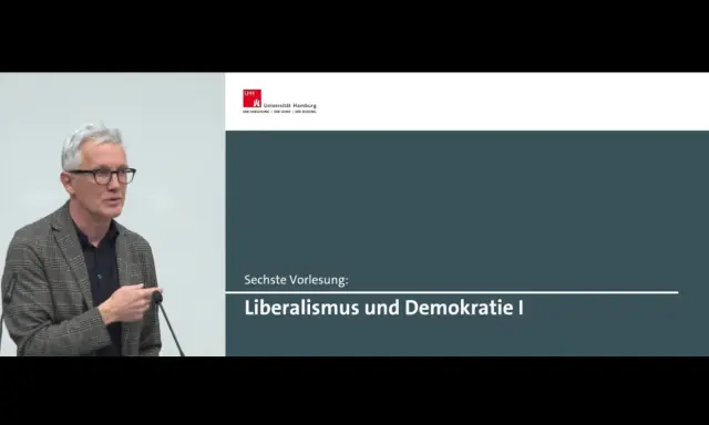 Mann mit Brille spricht über Liberalismus und Demokratie, inspiriert von Benjamin Constant. Universität Hamburg.