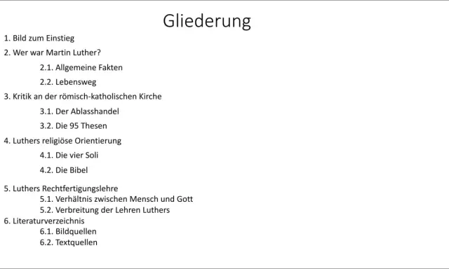 Gliederung zu Martin Luthers Kritik, seinen Lehren und den 5 wichtigsten Thesen, inklusive Ablasshandel und 95 Thesen.